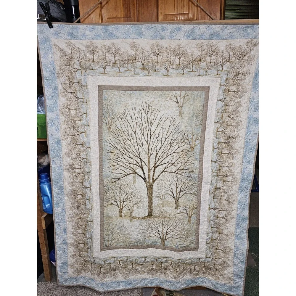 A Winters Day Quilted Throw Blanket Hand Locally Made 62x52